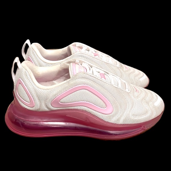 Nike Air Max 720 White Pink Rise Lazer Fuchsia Athletic Shoes Sneaker Size 6.5 - Picture 4 of 16